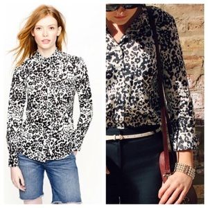 J. Crew black and white button up